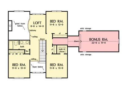 Second Floor for House Plan #2865-00366