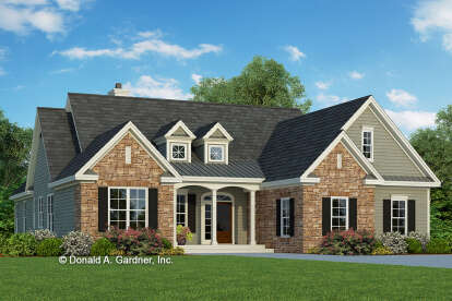 House Plan House Plan #28668 Angled Front Elevation