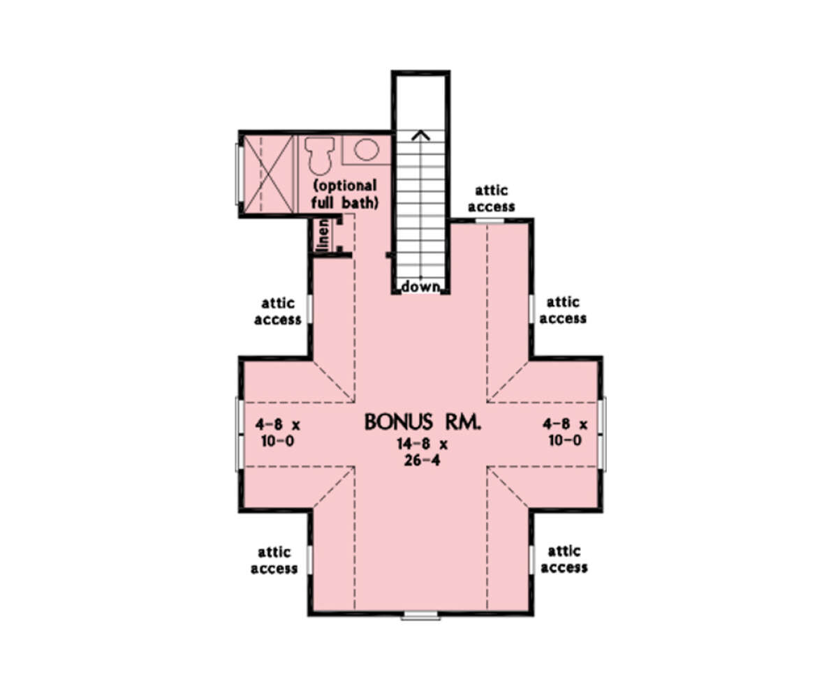 Bonus Room for House Plan #2865-00372