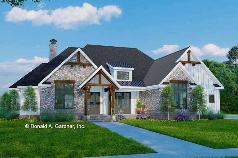 Modern Farmhouse House Plan #2865-00373 Elevation Photo