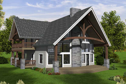 House Plan House Plan #28675 Angled Front Elevation