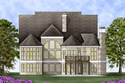 European House Plan #4195-00052 Elevation Photo