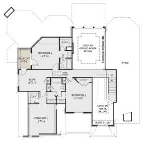 Second Floor for House Plan #4195-00052