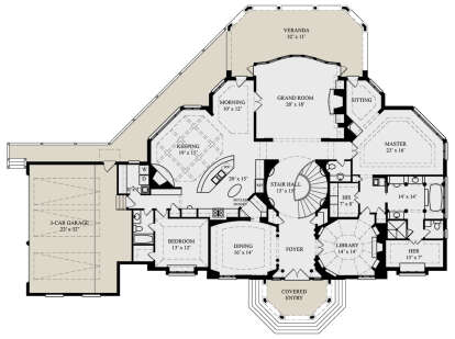 Main Floor  for House Plan #4195-00053