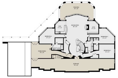 Basement for House Plan #4195-00053