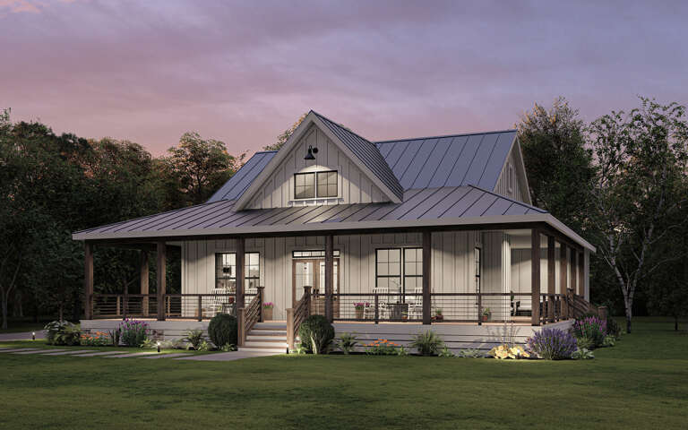 Modern Farmhouse House Plan #009-00334 Elevation Photo