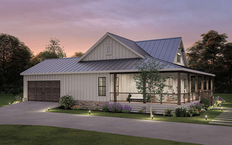 Modern Farmhouse House Plan #009-00334 Elevation Photo