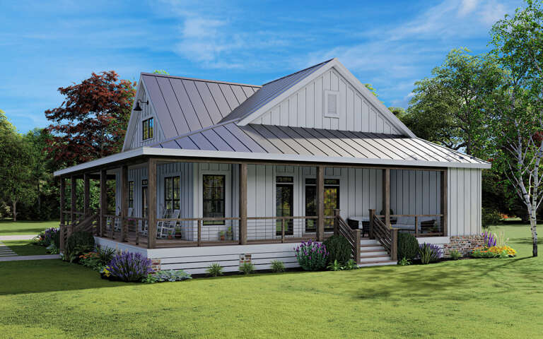 Modern Farmhouse House Plan #009-00334 Elevation Photo