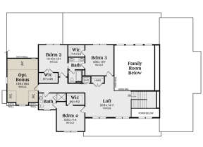 Second Floor for House Plan #009-00335