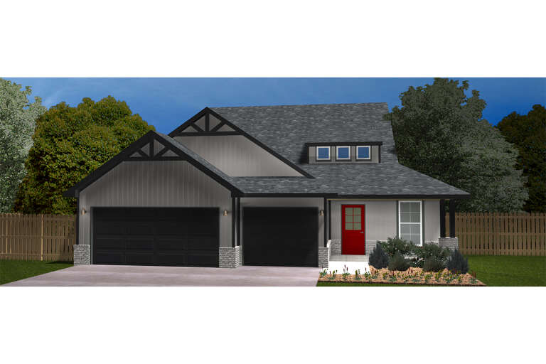 House Plan House Plan #28686 Angled Front Elevation
