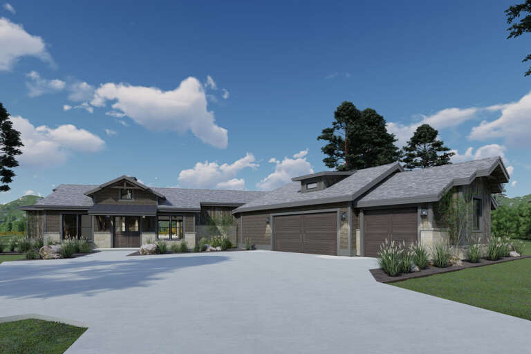 House Plan House Plan #28687 Angled Front Elevation