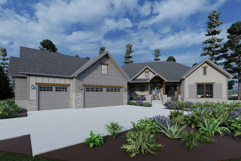 Craftsman House Plan #425-00049 Elevation Photo