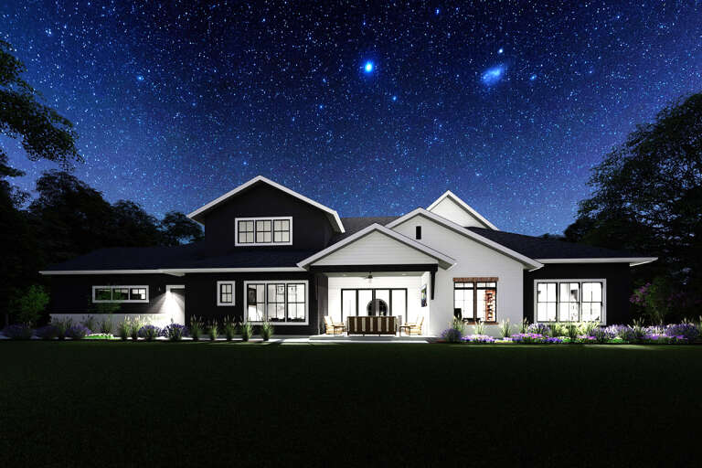 Modern Transitional House Plan #425-00050 Elevation Photo