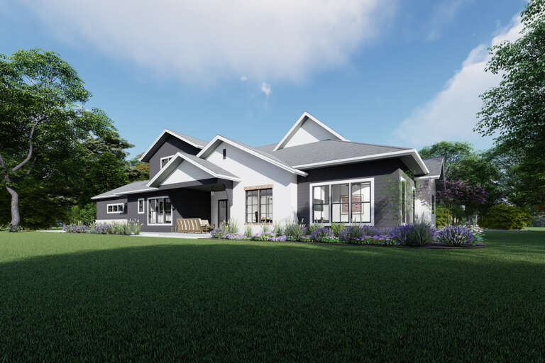 Modern Transitional House Plan #425-00050 Elevation Photo