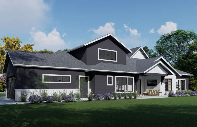 Modern Transitional House Plan #425-00050 Elevation Photo