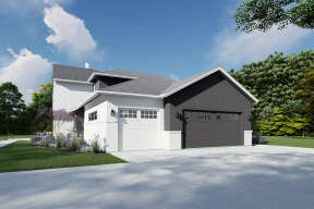 Modern Transitional House Plan #425-00050 Elevation Photo