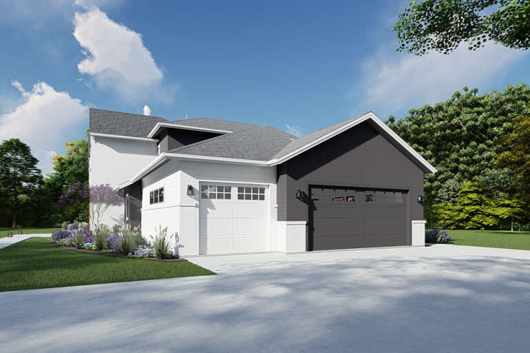 Modern Transitional House Plan #425-00050 Elevation Photo