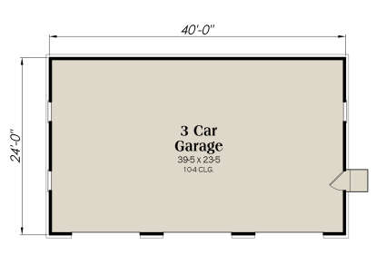 Garage Floor for House Plan #009-00336