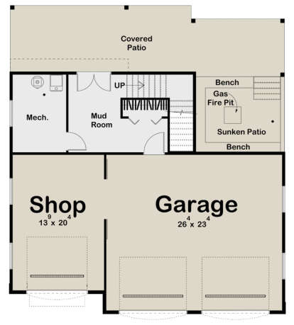 First Floor for House Plan #963-00747