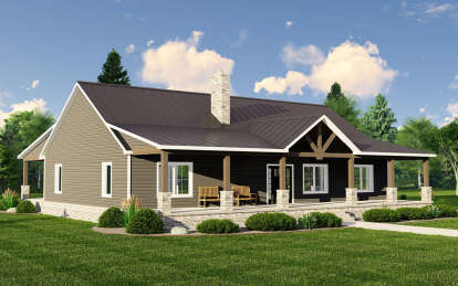 Country House Plan #5032-00222 Elevation Photo