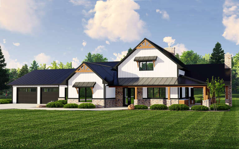 House Plan House Plan #28697 Angled Front Elevation