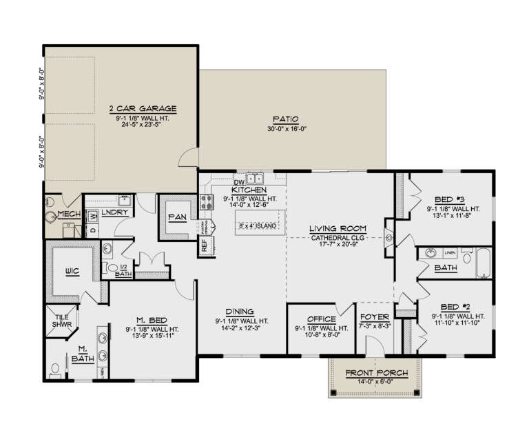 House Plan House Plan #28698 Drawing 1