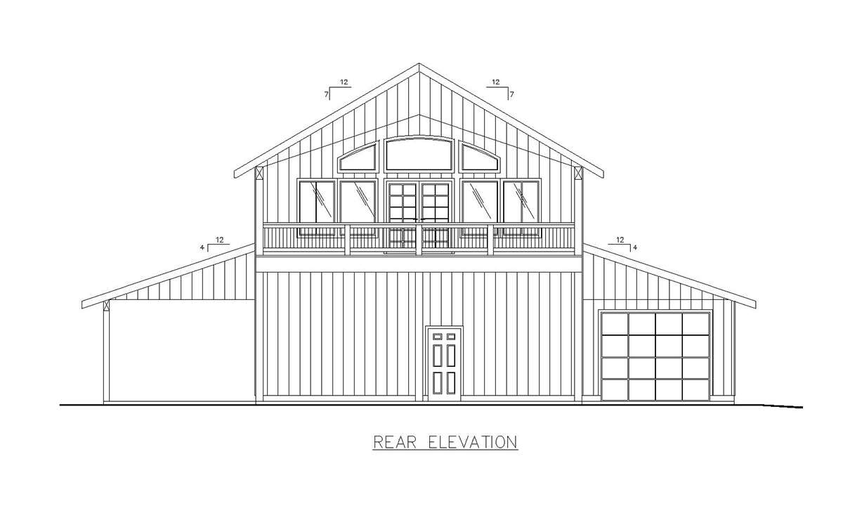 Barn House Plan #039-00716 Elevation Photo