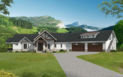 Craftsman House Plan #039-00718 Elevation Photo