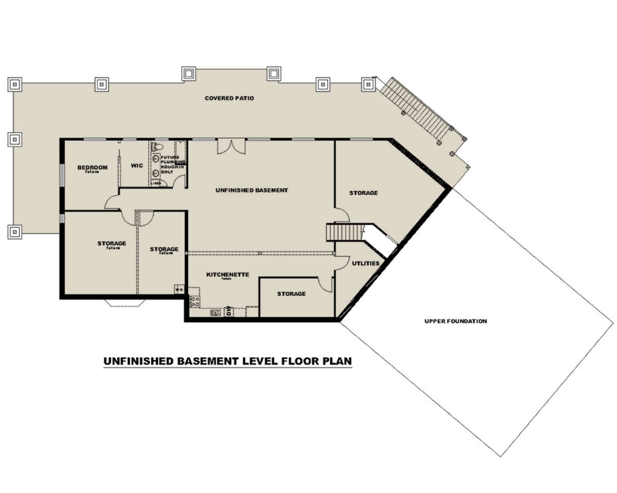 Basement for House Plan #039-00718