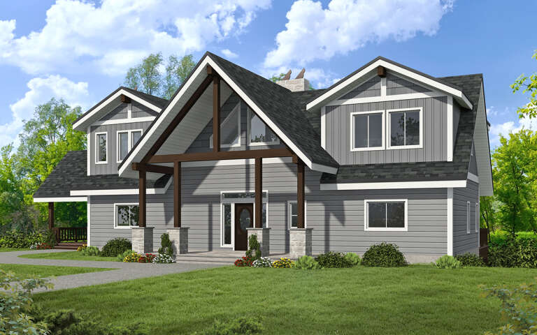 House Plan House Plan #28707 Angled Front Elevation