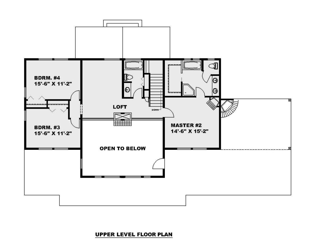 Second Floor for House Plan #039-00719