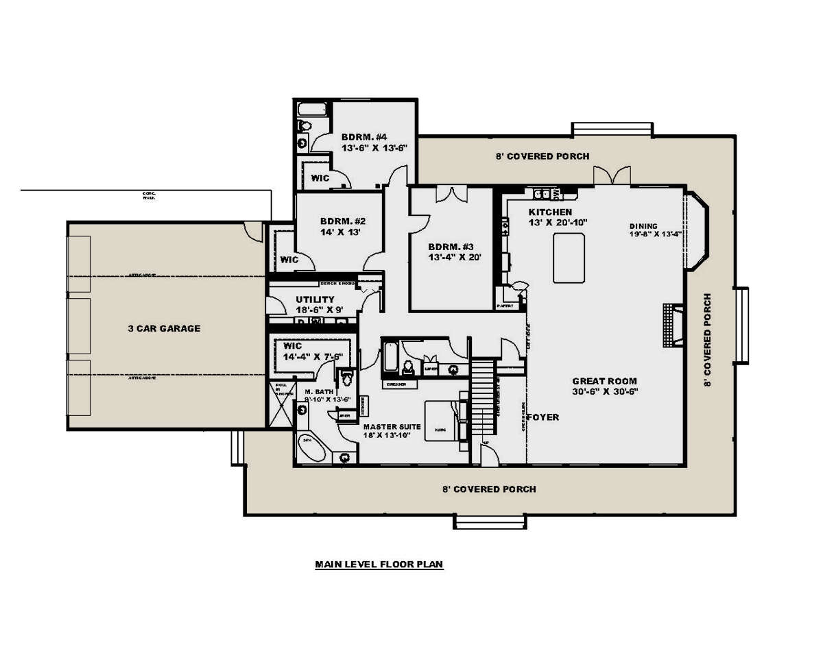 Main Floor  for House Plan #039-00720