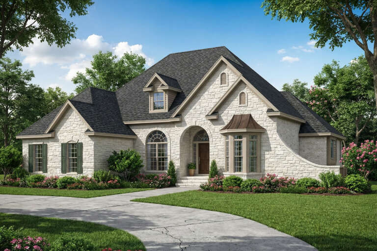 House Plan House Plan #2871 Angled Front Elevation