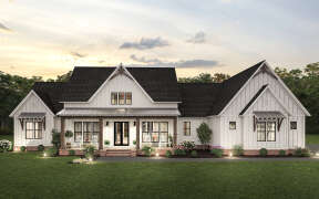 Modern Farmhouse House Plan #4534-00092 Elevation Photo