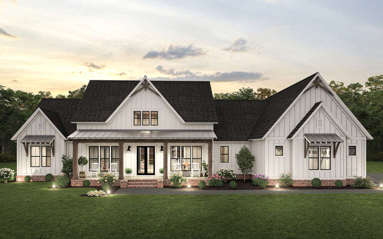Modern Farmhouse House Plan #4534-00092 Elevation Photo