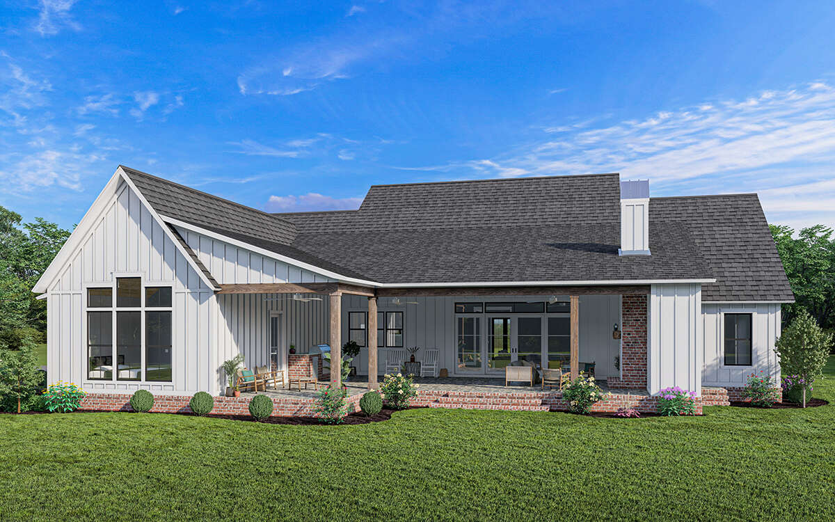 00092 Modern Farmhouse Plan: 3,346 Square Feet, 4-5 Bedrooms, 4 Bathrooms ...