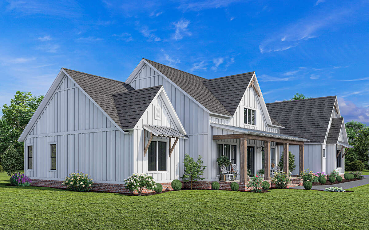 00092 Modern Farmhouse Plan: 3,346 Square Feet, 4-5 Bedrooms, 4 Bathrooms ...