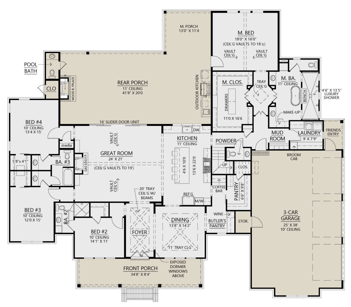 Main Floor  for House Plan #4534-00092