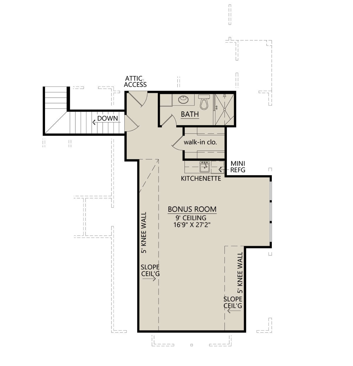 Bonus Room for House Plan #4534-00092