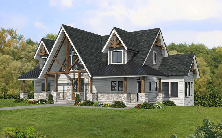 Craftsman House Plan #039-00722 Elevation Photo