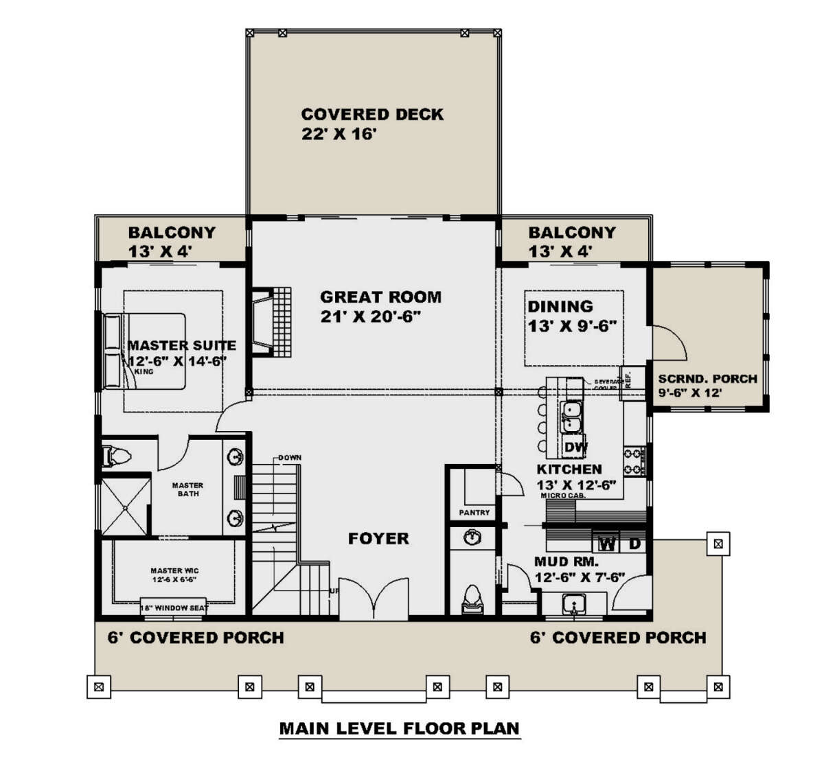 Main Floor  for House Plan #039-00722
