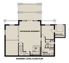 Basement for House Plan #039-00722