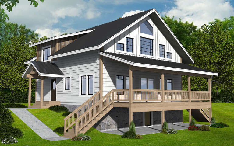 House Plan House Plan #28715 Angled Front Elevation