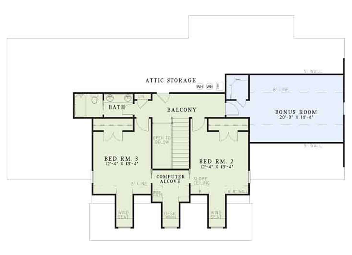 Second Floor for House Plan #110-00037