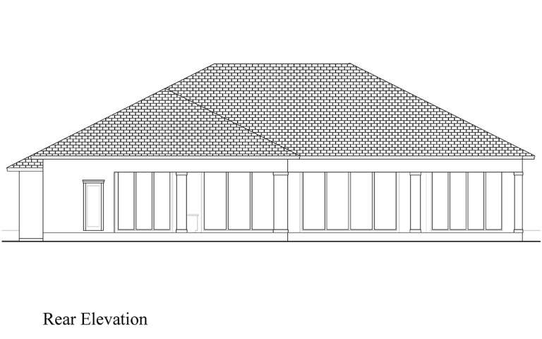 Coastal House Plan #207-00107 Elevation Photo