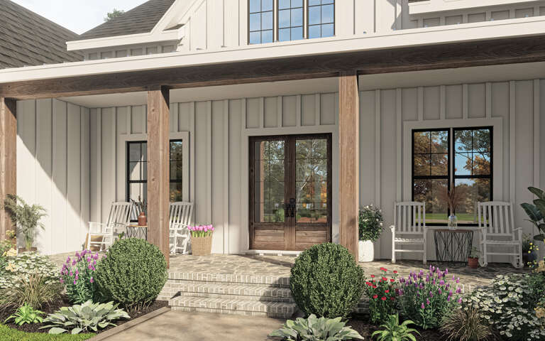 Modern Farmhouse House Plan #009-00337 Elevation Photo