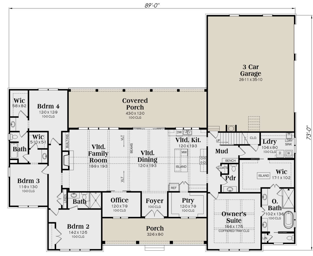 Main Floor  for House Plan #009-00337