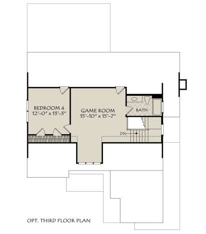 Optional Third Floor for House Plan #8594-00471