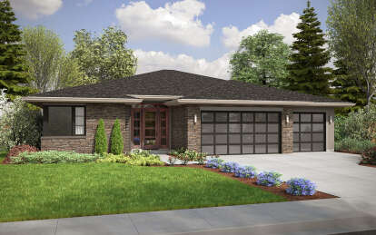 House Plan House Plan #28733 Angled Front Elevation