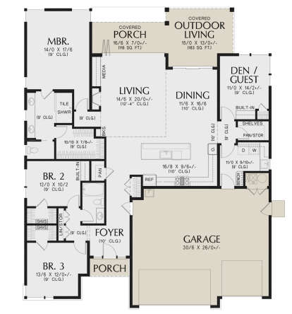 Main Floor  for House Plan #2559-00964